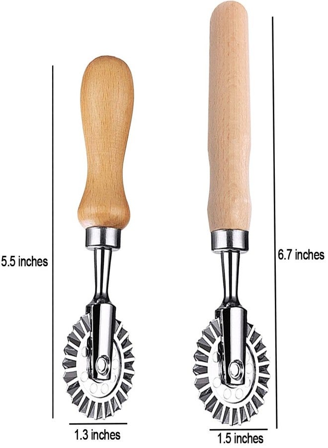 MTOMDY 2 PCS Pastry Wheel Cutter - ravioli cutter - pasta cutter wheel with ，Roller Wheel Round Mold for Home and Kitchen Use - Image 2