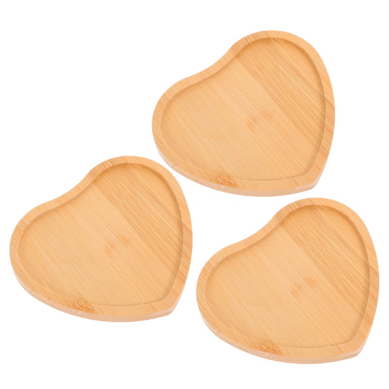 3pcs Heart Shaped Charcuterie Board Wood Serving Platters And Trays Side Dish Serving Trays Mother Day Table Decorations Supplies - Image 4