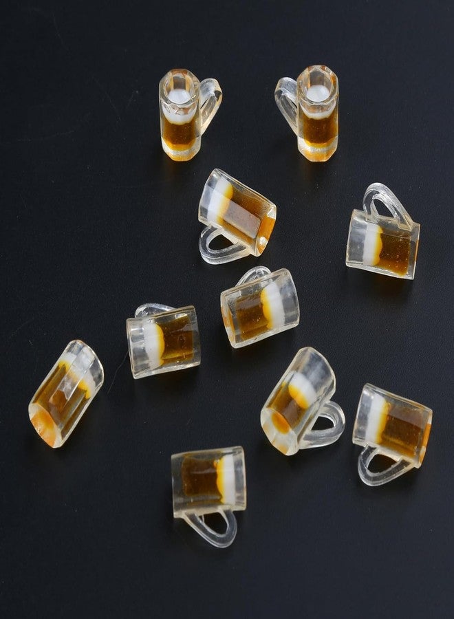 Qintreesify 10Pcs Simulation Beer Dollhouse Beer Mugs Glasses Resin Miniatures Models Photo Props Dollhouse Accessories - Image 4