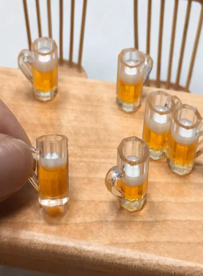 Qintreesify 10Pcs Simulation Beer Dollhouse Beer Mugs Glasses Resin Miniatures Models Photo Props Dollhouse Accessories - Image 5