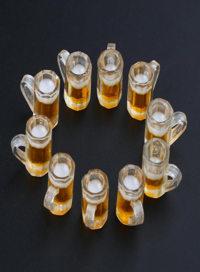 Qintreesify 10Pcs Simulation Beer Dollhouse Beer Mugs Glasses Resin Miniatures Models Photo Props Dollhouse Accessories - Image 3