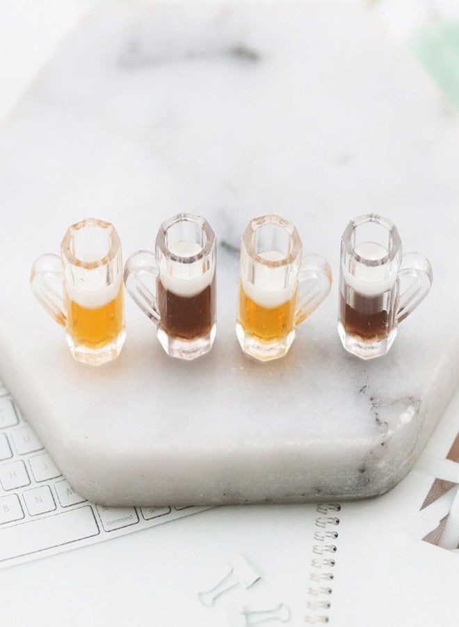 Qintreesify 10Pcs Simulation Beer Dollhouse Beer Mugs Glasses Resin Miniatures Models Photo Props Dollhouse Accessories - Image 2
