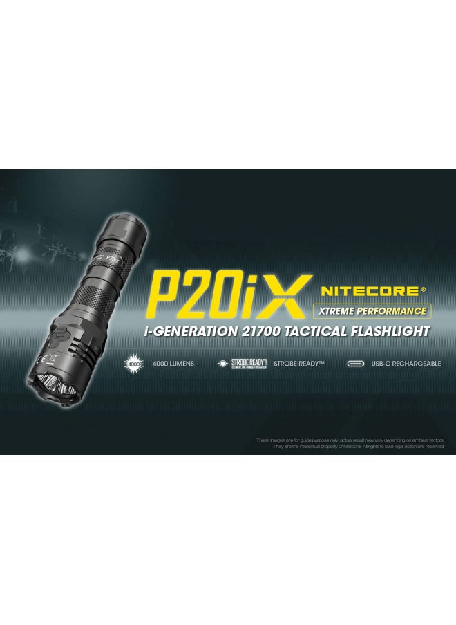 NITECORE - Nitecore Value Bundle P20iX USB-C Type-C USB LED Flashlight - 4000 Lumen - w/Premium Accessories- 2X Extra NL2150HPi and Eco-Sensa Belt Holster - Image 1