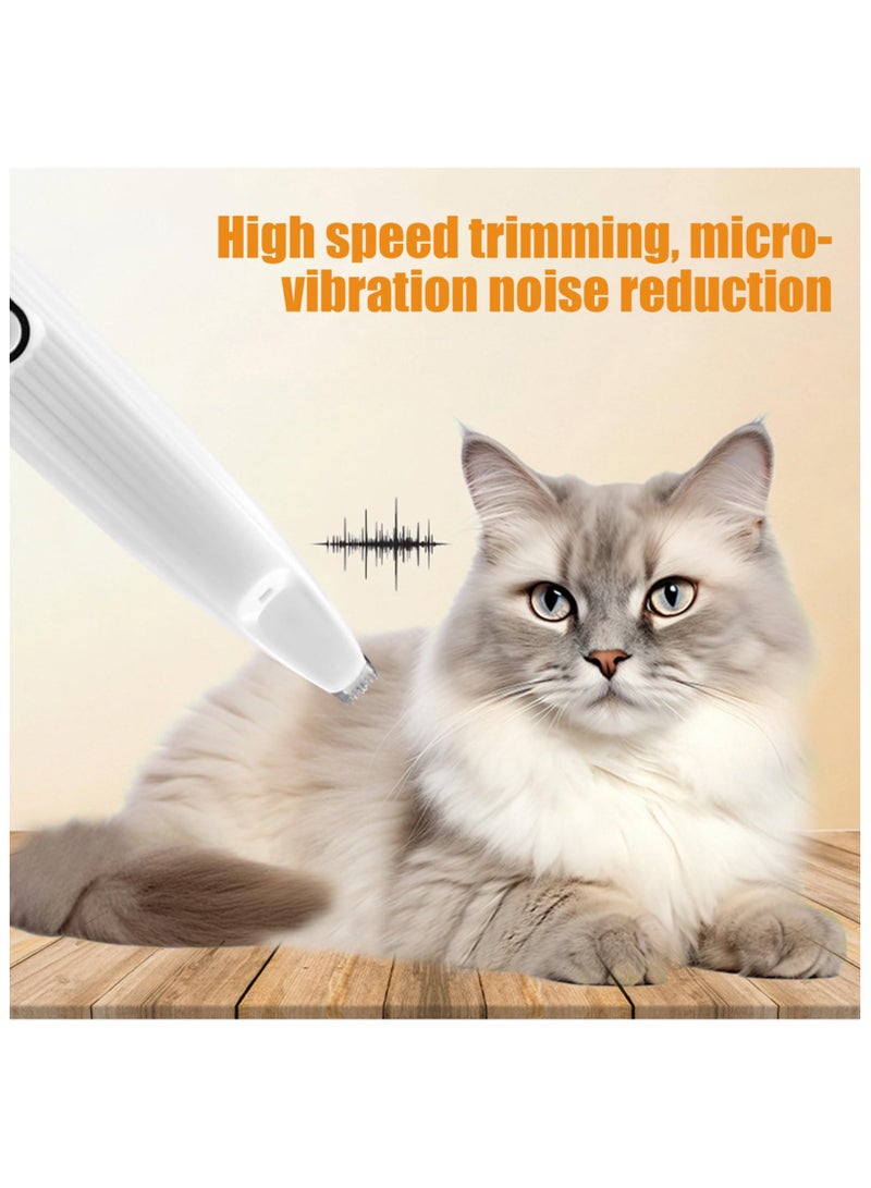 SYOSI Pet Grooming Clippers, Easy Use Rechargeable Dog Paw Trimmer, Speedy Cutting Waterproof Cordless Cat Small Dogs Shaver Small Electric Pet Clippers for Grooming - Image 4