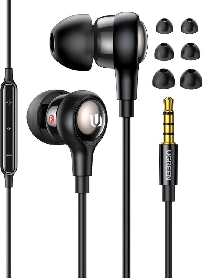 Ugreen in- Ear Earphones With3.5mm Plug-Black - Image 1