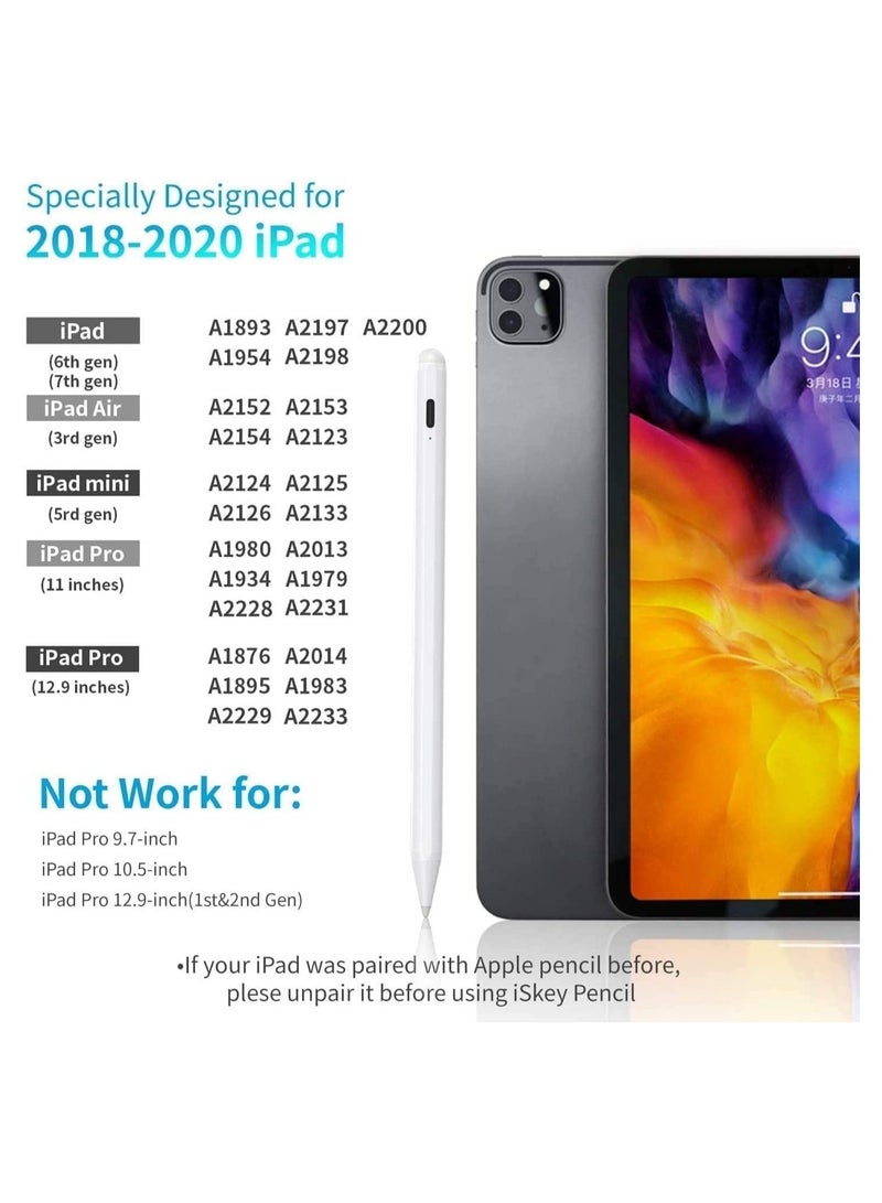 ELTRAZONE Stylus Pen for iPad 2018-2021 with Palm Rejection and 2 Nibs Active Pencil Compatible iPad Pro 11/12.9 Inch,iPad 6th/7th/8th Gen,iPad Mini 5th Gen,iPad Air 3rd Gen for Precise Writing/Drawing - Image 2
