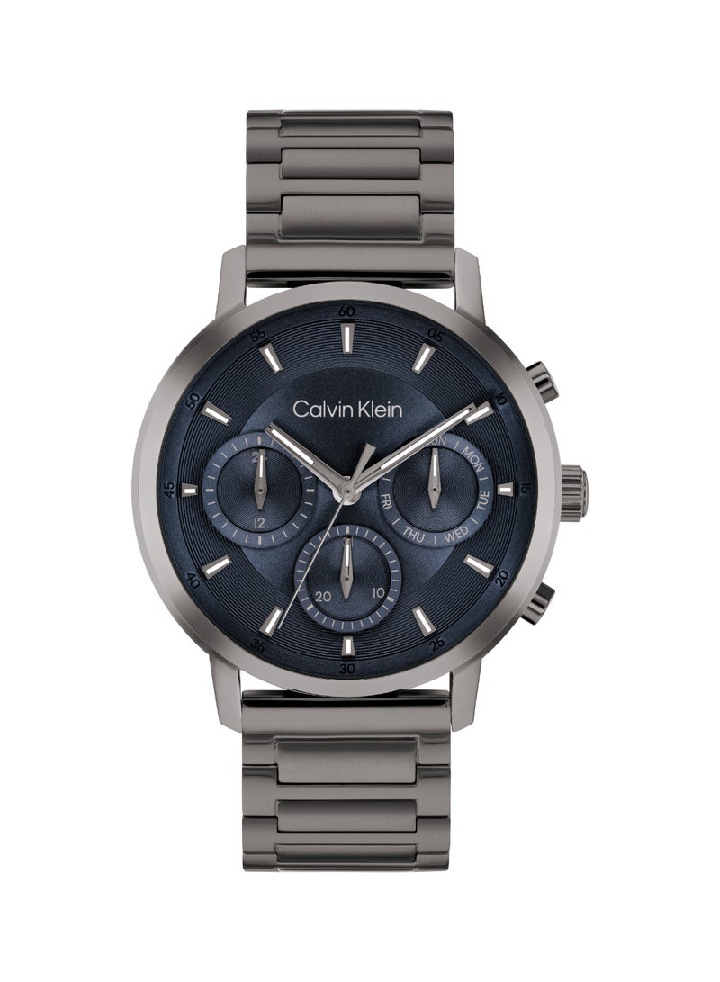 Calvin Klein Analogue Multifunction Quartz Watch for Men GAUGE Collection with Black Stainless Steel Bracelet - 25200495 - Image 4