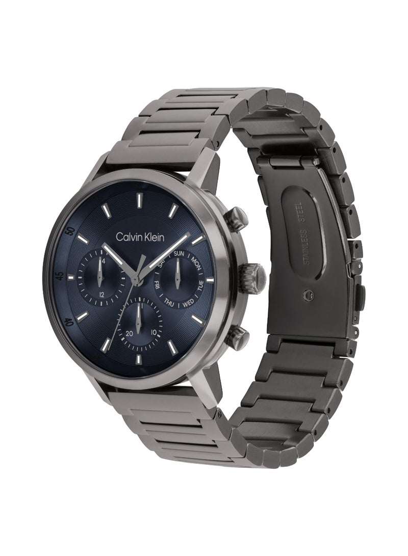 Calvin Klein Analogue Multifunction Quartz Watch for Men GAUGE Collection with Black Stainless Steel Bracelet - 25200495 - Image 3