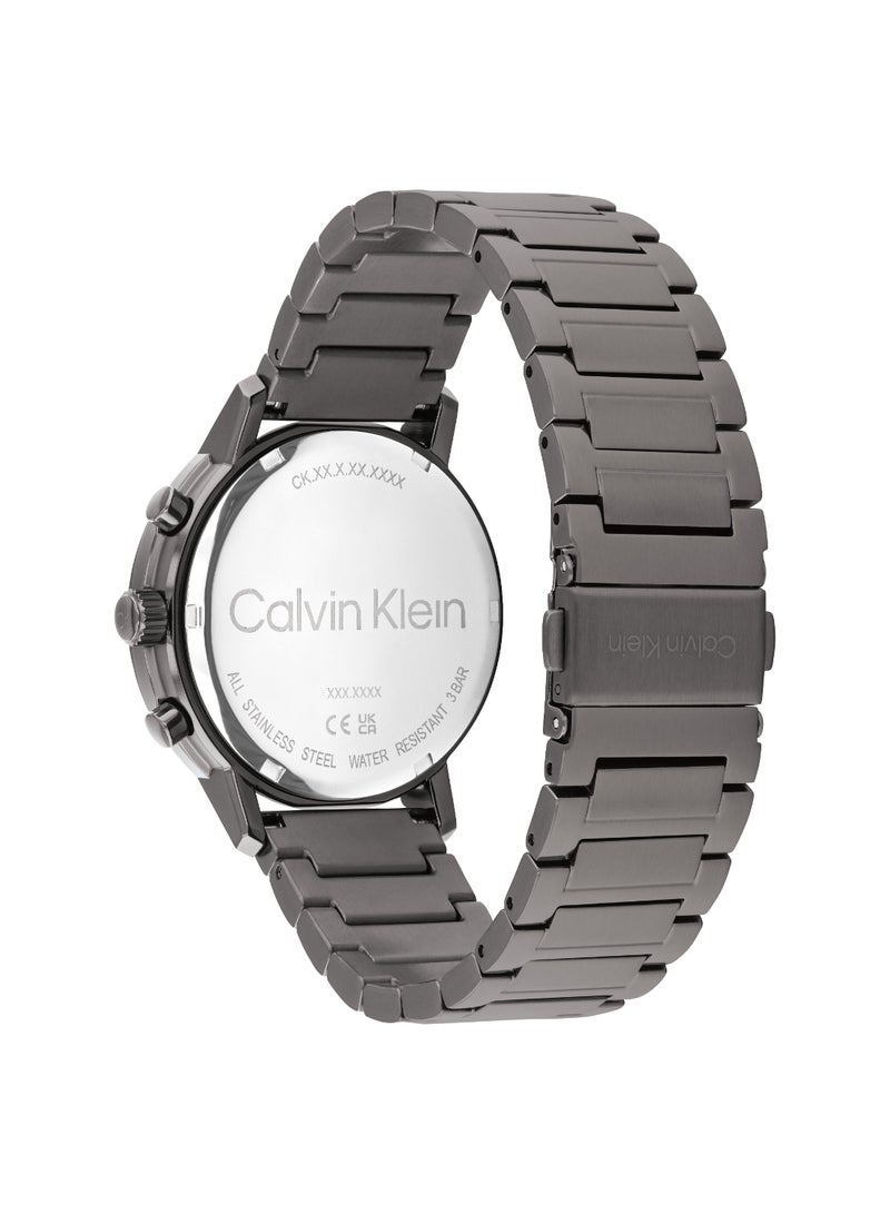 Calvin Klein Analogue Multifunction Quartz Watch for Men GAUGE Collection with Black Stainless Steel Bracelet - 25200495 - Image 2