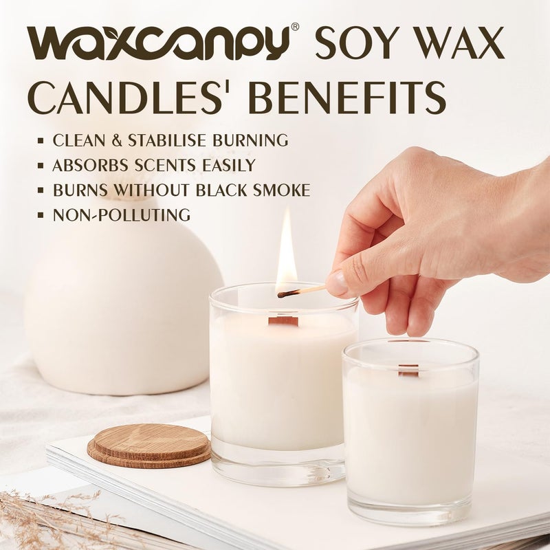 Waxcanpy Soy Wax, Waxcanpy Natural Soy Wax for Candle Making, Organic Candle Wax from Farm, No Additives, Harmless and Pure (0.5lb) - Image 4