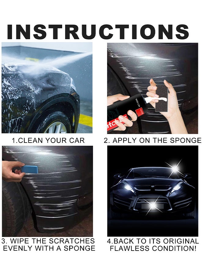 RAYHONG Scratches Remover, Car Scratch Removal, Car Scratch Repair, Car Paint Scratch Repair Agent, Car Scratch Remover, Grinding Polishing Restorer Paste with Sponge, Erase Car Scratches 100ml - Image 4