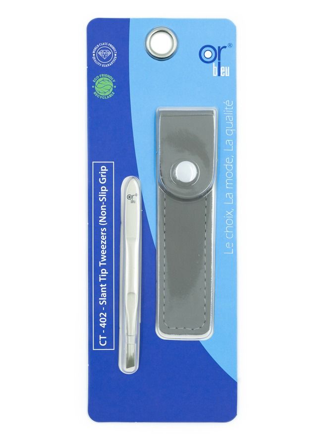 Or Bleu Non Slip Grip Slanted Tweezer - Image 3