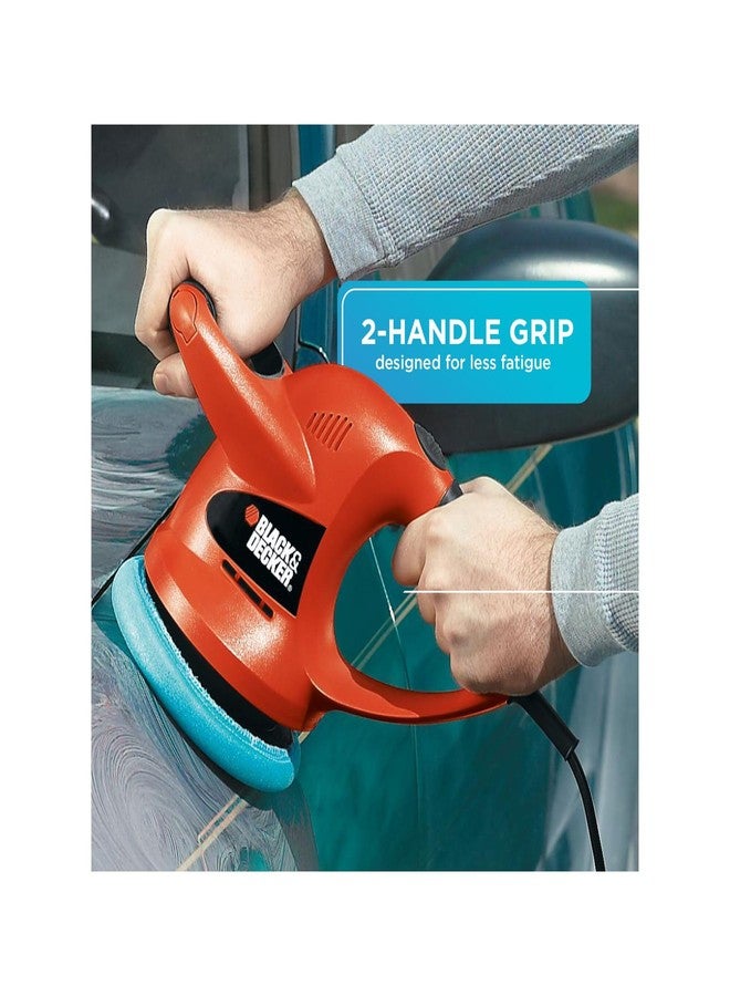 BLACK+DECKER Buffer Polisher, 6 inch Orbital Car Polisher, with Wool or Foam Bonnets (WP900) - Image 4
