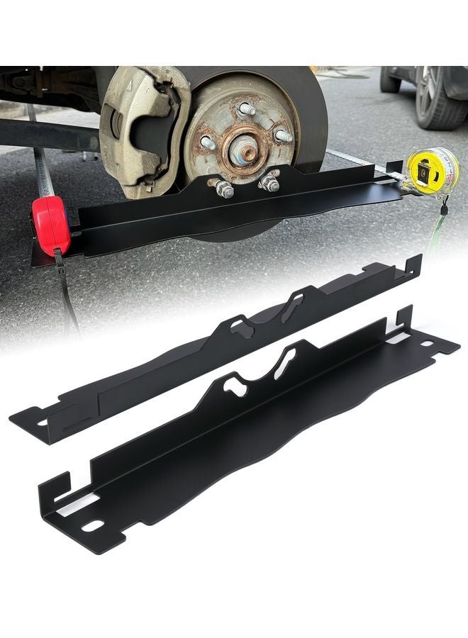 Lupar Upgrade Stainless Steel Wheel Alignment Tool Plate with Hanging Holes for Easy Wall-Mounted Storage, Black(Excluding Tape Measures) - Image 1