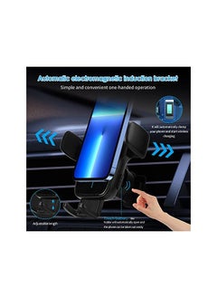 AccLoo Wireless Car Charger, 15W Qi Fast Charging Auto-Clamping Car Phone Holder, Car Air Vent Mount for iPhone14 Pro Max/14 Pro/14/13/12/11, Galaxy S22/S21+/S20 Ultra etc（Include QC3.0 Adapter）  - Image 3