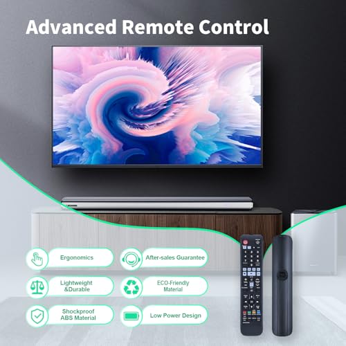 WDZP AH59-02538A Replacement Remote Control fit for Samsung HT-F5500 HT-F5500K HT-F5500W HT-F5502K HT-F5530 HT-F5530HK HT-F5530K HT-F5550 HT-F5550HK HT-F6530 Home Theater System DVD Player - Image 3