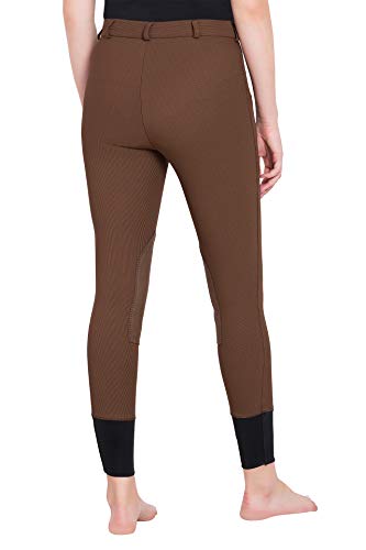 TuffRider Women's Ribb Knee Patch Breeches (Regular), Chocolate, 24 - Image 4