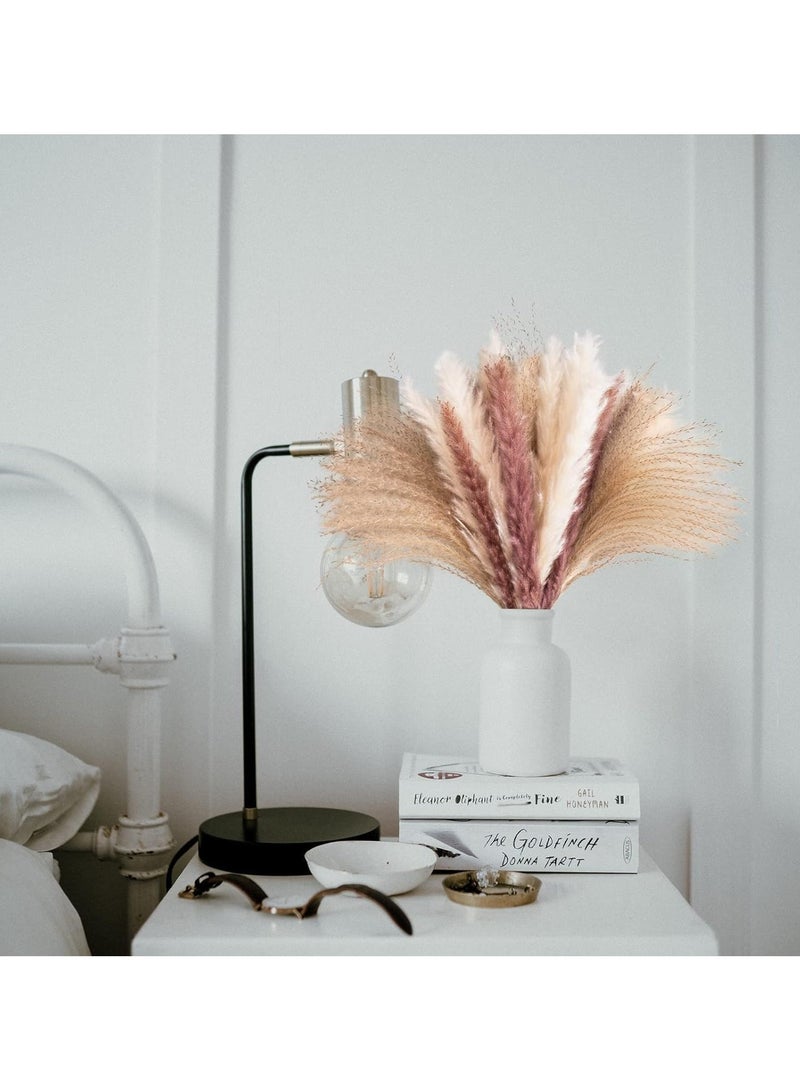 Natural Dried Pampas Grass Bouquet : Brown White Reed Pampas Floral Arrangements Decorations for Home Room Office Party Decor (60PCS) - Image 1