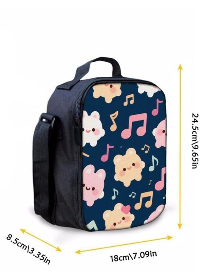 Cute cartoon print three-piece set! Backpack + handbag + pen bag combination | Multi-scene for student and children's outing - 1344