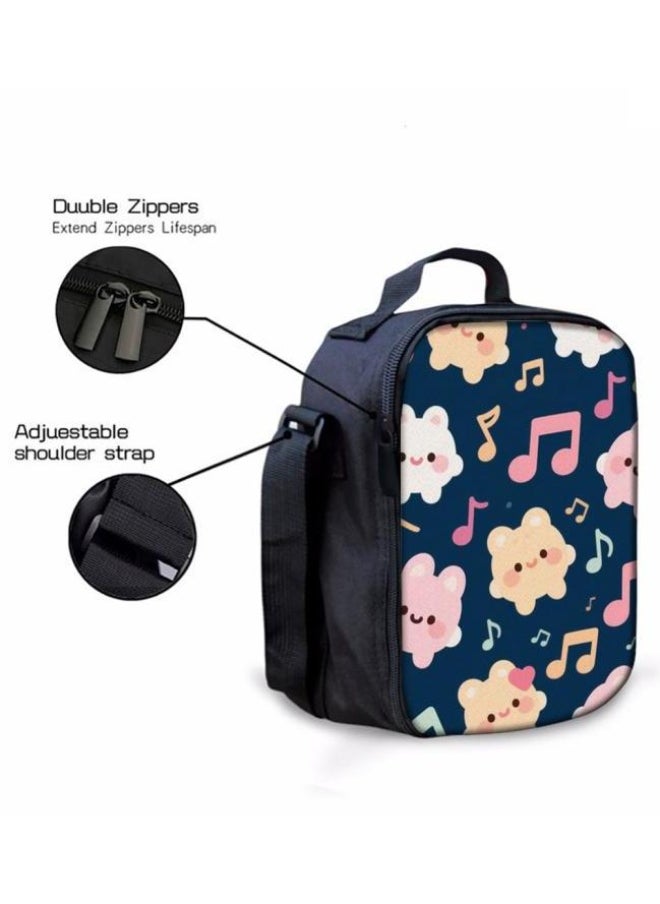 Cute cartoon print three-piece set! Backpack + handbag + pen bag combination | Multi-scene for student and children's outing - 1344
