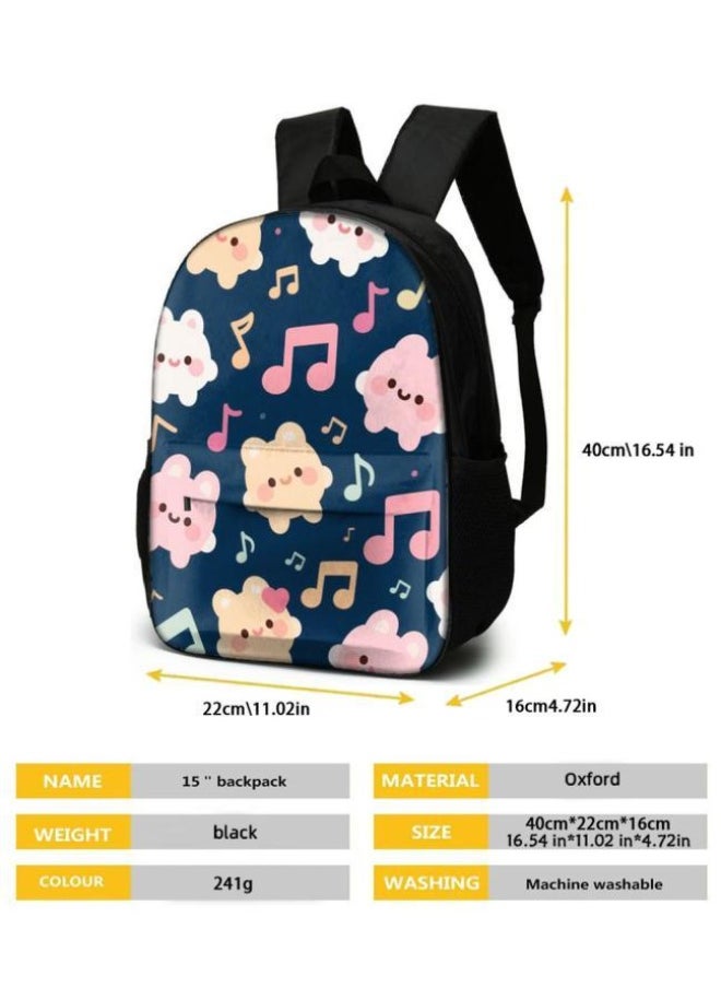 Cute cartoon print three-piece set! Backpack + handbag + pen bag combination | Multi-scene for student and children's outing - 1344