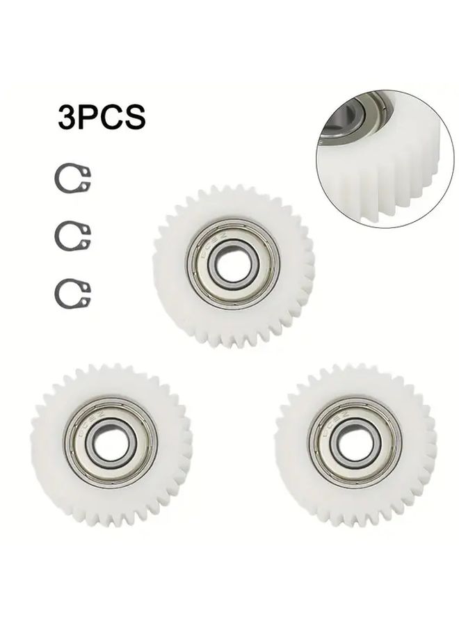 White 36 Tooth Nylon Gear Set Compatible with Bafang E Bike Hub Motor - Image 1