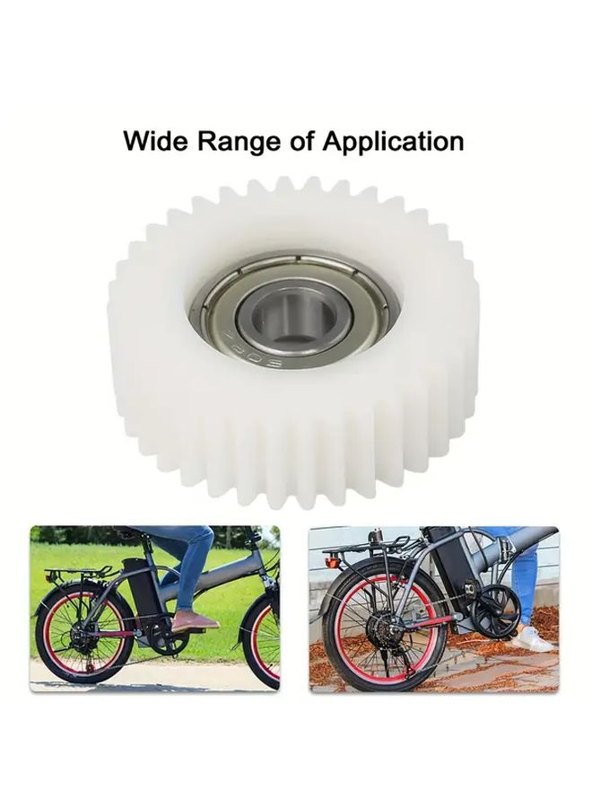 White 36 Tooth Nylon Gear Set Compatible with Bafang E Bike Hub Motor - Image 5