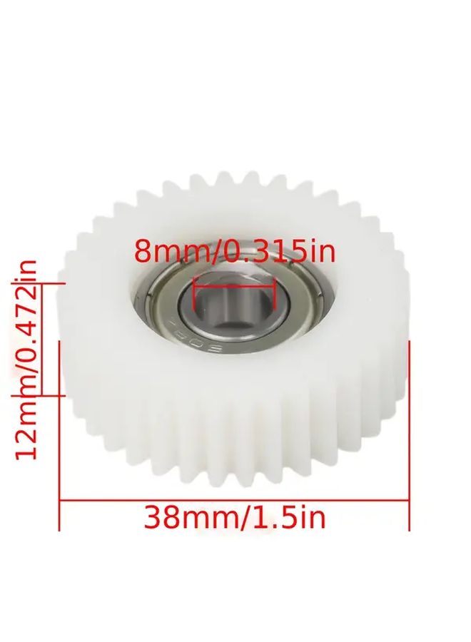 White 36 Tooth Nylon Gear Set Compatible with Bafang E Bike Hub Motor - Image 3