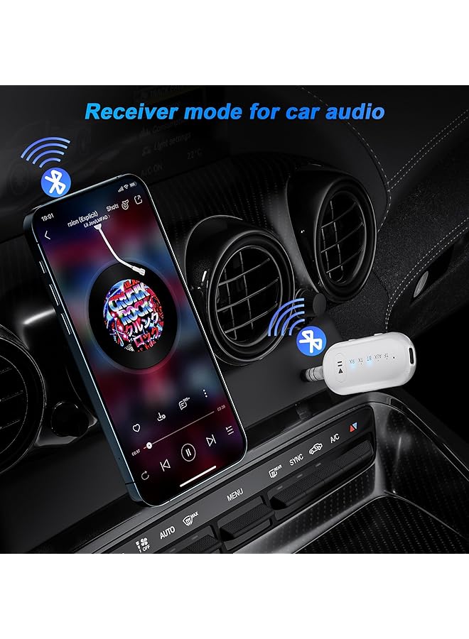 X spring Spring Bluetooth Transmitter Receiver, Crystal-Clear Audio, 5.3 Bluetooth Adapter With 3.5Mm Jack, Compatible With Tv, Airplane, And Car Use, Long Battery Life, Portable Design For Travel - Image 5