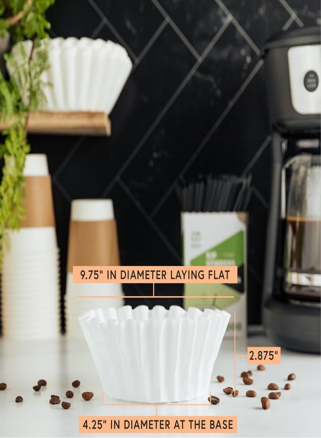 Tupkee 12-Cup Large Coffee Filters - 9.75” x 4.25” - 500 Count - Tall Walled to Prevent Ground Overflow - Compatible with Bunn 12 Cup Commercial Coffee Maker & Large Home Machines - Made in the USA - Image 3