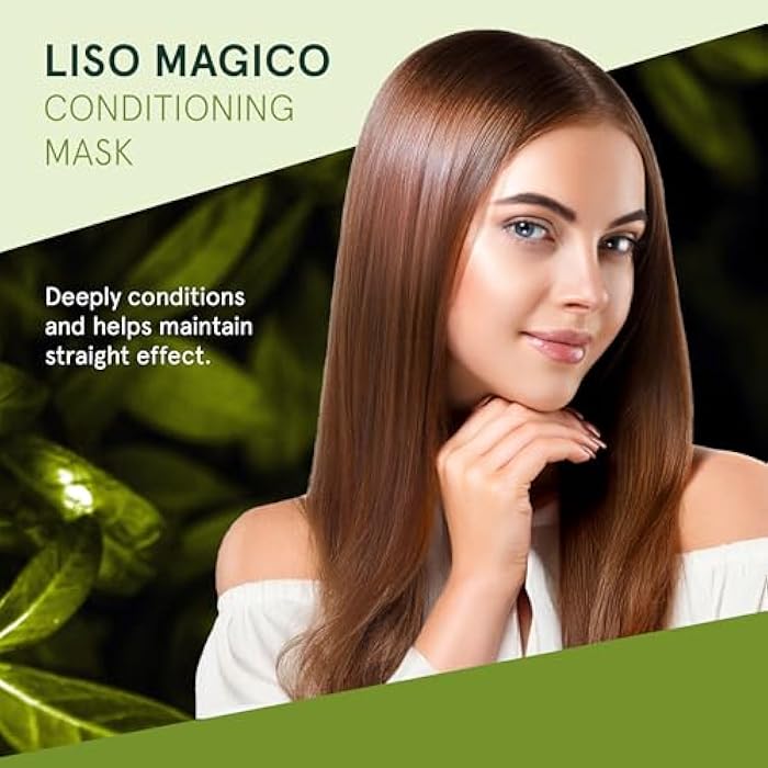 Inoar Liso Mágico Hair Mask with Jasmine Extract for Frizz Control & Deep Hydration, 6.7 oz - Image 2