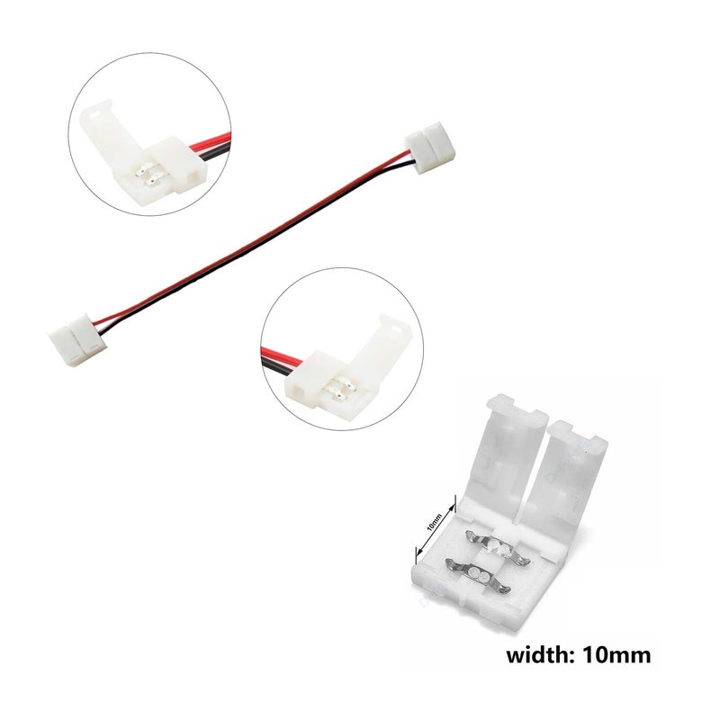 CentIoT 5Pcs 10mm 2pin led connector for single color led strip 5050 two connectors adapter easy connect no need soldering - Image 4