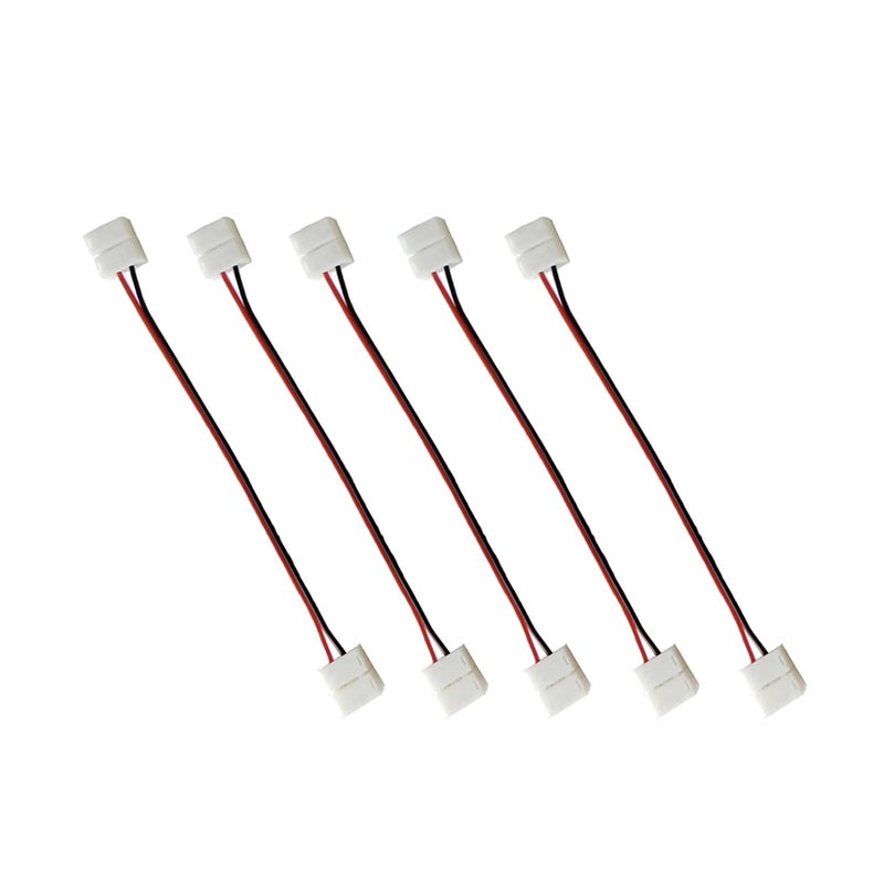 CentIoT 5Pcs 10mm 2pin led connector for single color led strip 5050 two connectors adapter easy connect no need soldering - Image 1