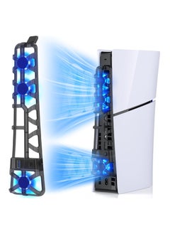 DOBE Cooling Fan for PS5 Slim Console Quiet Cooling System with Memory Function and LED Light and USB 3.0 Port for PS5 Slim Digital & Discs Edition.  - Image 1