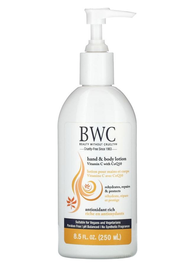 Beauty Without Cruelty Hand & Body Lotion Vitamin C With CoQ10 8.5 fl oz (250 ml) 
