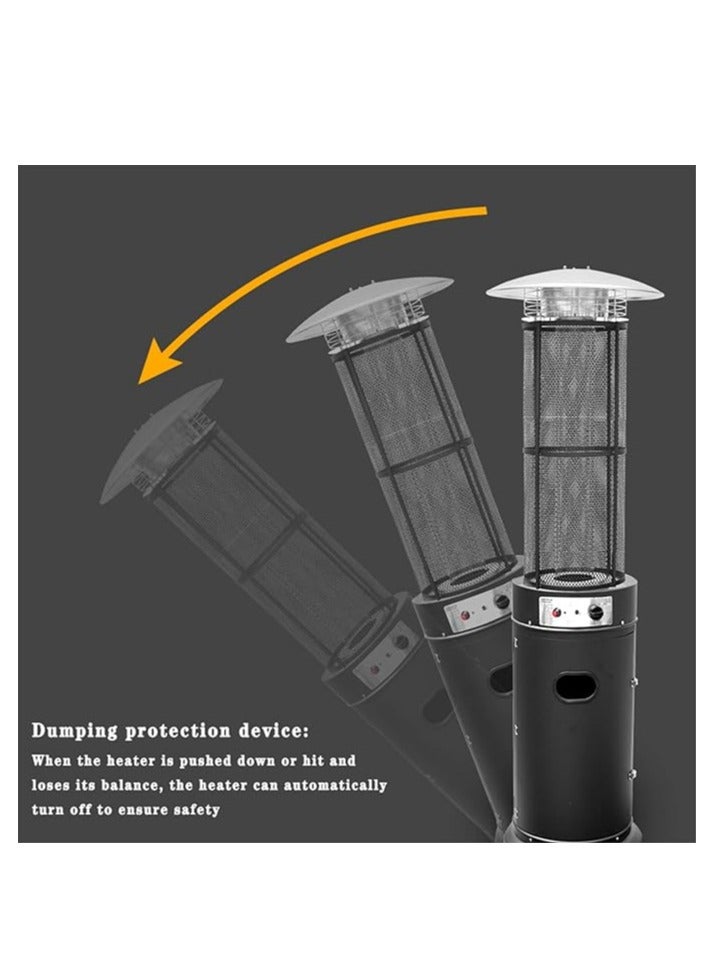 Patio Heater Outdoor – 46,000 BTU Mushroom Propane Gas Heater | Adjustable Heat Control, Safety Shut-Off, Wheels for Easy Mobility, Ideal for Garden, Terrace & Restaurant Use - Image 2