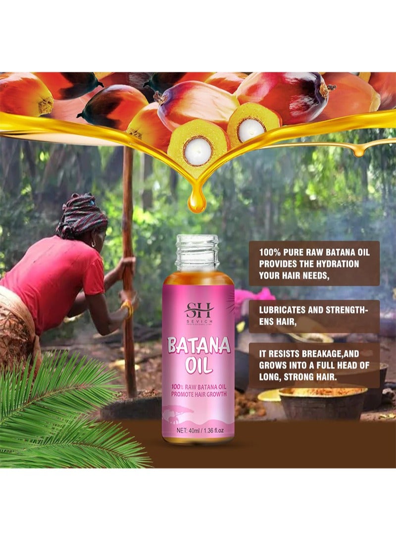Sevich 100% Natural Batana Oil for Hair Care, Hair Conditioner Oil for Thin Hair, Repair Damaged Hair, Nourishes Thin Hair Scalp Skin and Loss Hair Growth Fit for All Hair Types（40ml） - Image 4
