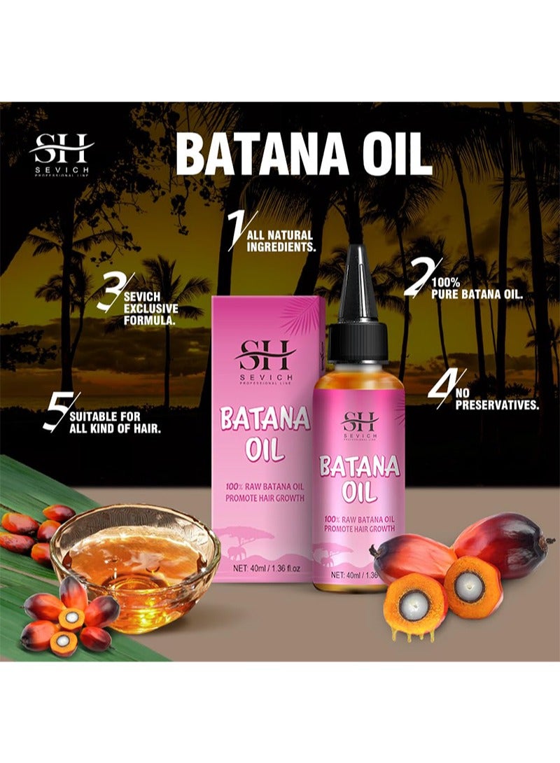 Sevich 100% Natural Batana Oil for Hair Care, Hair Conditioner Oil for Thin Hair, Repair Damaged Hair, Nourishes Thin Hair Scalp Skin and Loss Hair Growth Fit for All Hair Types（40ml） - Image 2