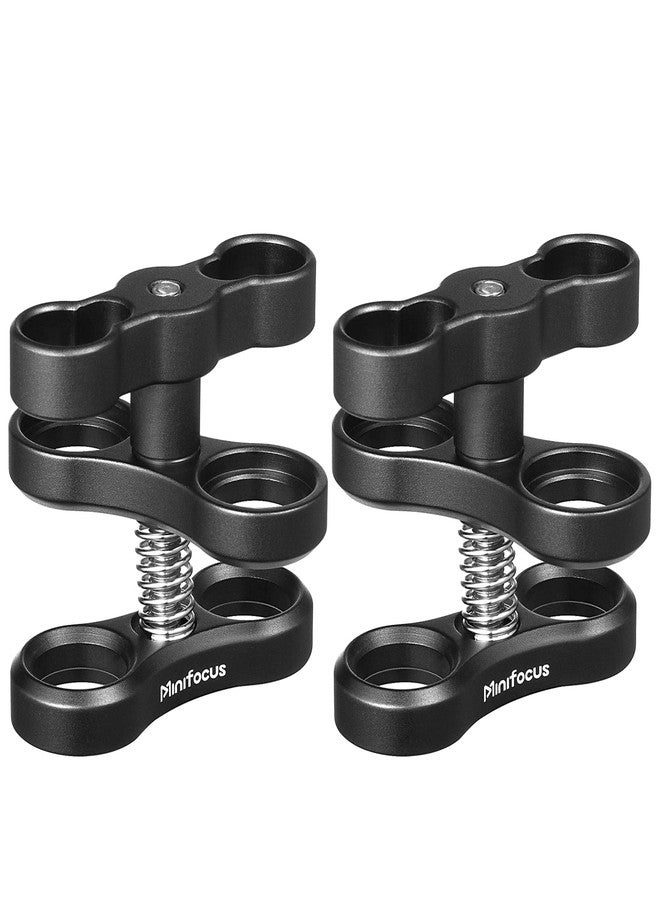 MINIFOCUS 2PCS 1'' Aluminum Ball Clamp Mount for Underwater Diving Light Arms Tray System, Photography Diving Camera, 360° Clip Adapter Bracket for Action Camera Flashlight Arms System - Image 1