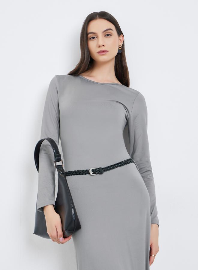 تايك تو فستان ميدي بحزام خصر - Image 3