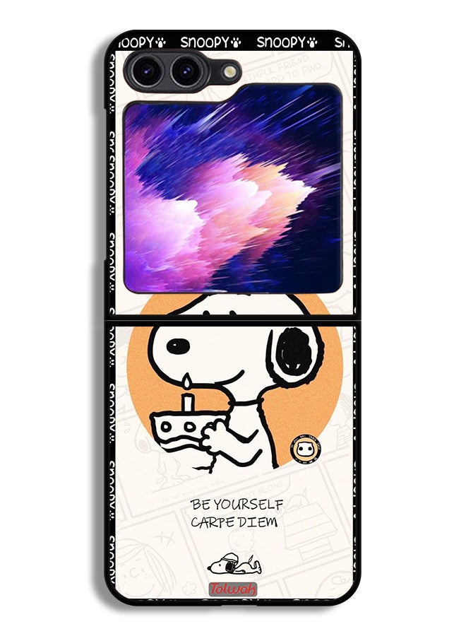 Tolwak Samsung Galaxy Z Flip6 Protective Case Cover Snoopy Be Yourself  - Image 1