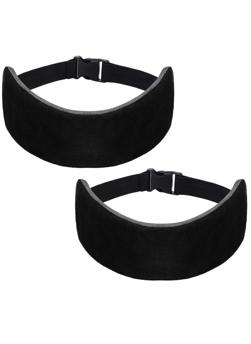 Excefore - Travel Pillow for Sleeping Airplane, 2 Sets Headrest Travel Pillow Neck Pillow for Airplane Travel Functional Airplane Head Straps Neck Brace for Sleeping on Airplane Car, Black - Image 1
