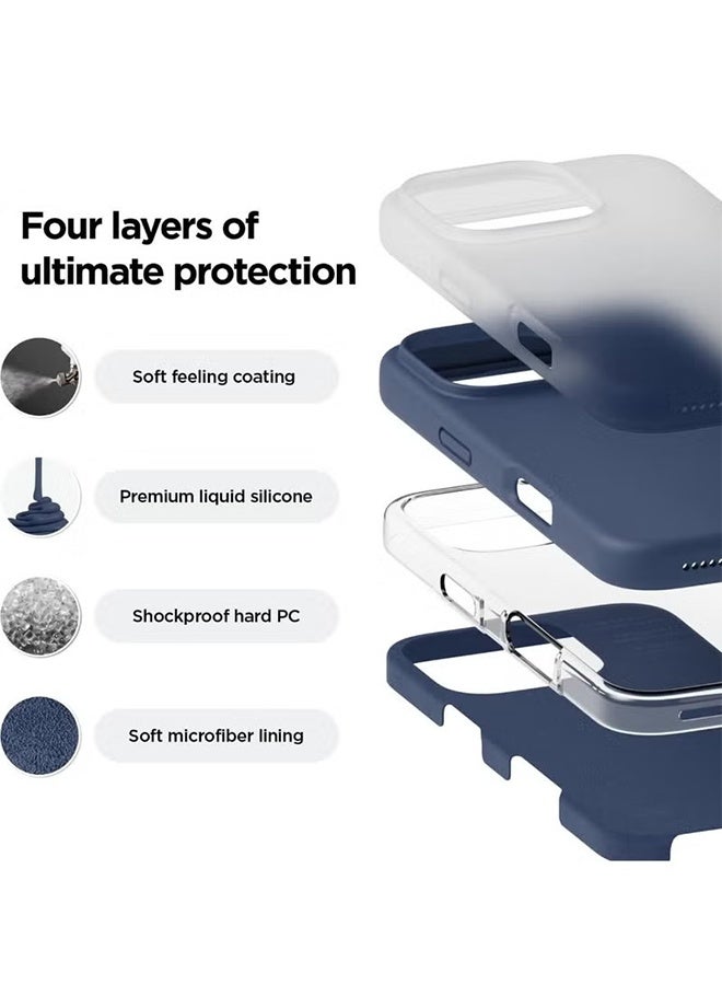 KASTWAVE iPhone 16 Pro Silicone Case Cover, Liquid Gel Soft Ultra Slim Shockproof Back Cover Full Body Protection, Easy to Disassemble - Image 3