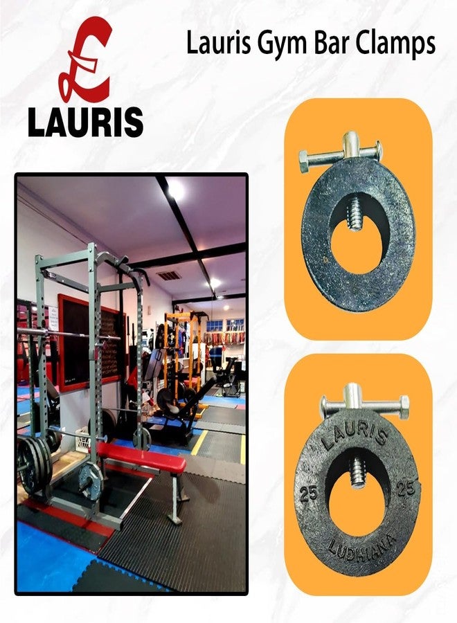 LAURIS Gym Barbell Weight Lifting Rod Bar Dumbells Lock Clamps Clip Collars For 25 mm Diameter 19,20, 22, mm, 1 inch diameter rods made up of nylon plastics best for 3,4, 5, 6 ft rods set of (2) - Image 4