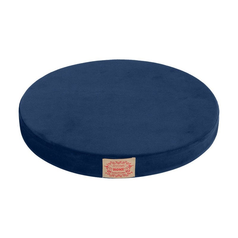 baibu Seat Cushion Memory Foam Round Chair Pad Lumbar Support Pillow Yoga Cushion for Comfortable Sitting40cm Blue