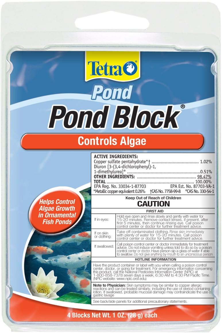 Tetra Pond Block 4 Count, Controls Algae Growth In Ornamental Fish Ponds (16735) - Image 1