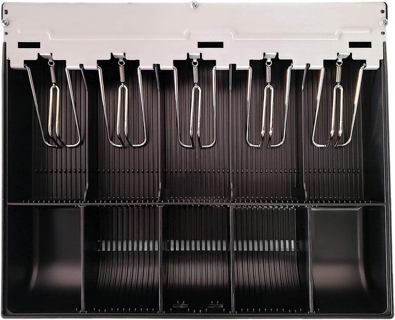 HK SYSTEMS SAM4S Cash Drawer Insert Money Tray Metal Wire Gripper 57 with 160key Wet Cover, 5 Bills and 5 Coins (Bundle) - Image 4