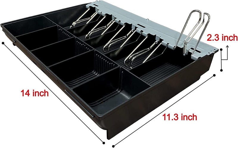 HK SYSTEMS SAM4S Cash Drawer Insert Money Tray Metal Wire Gripper 57 with 160key Wet Cover, 5 Bills and 5 Coins (Bundle) - Image 2