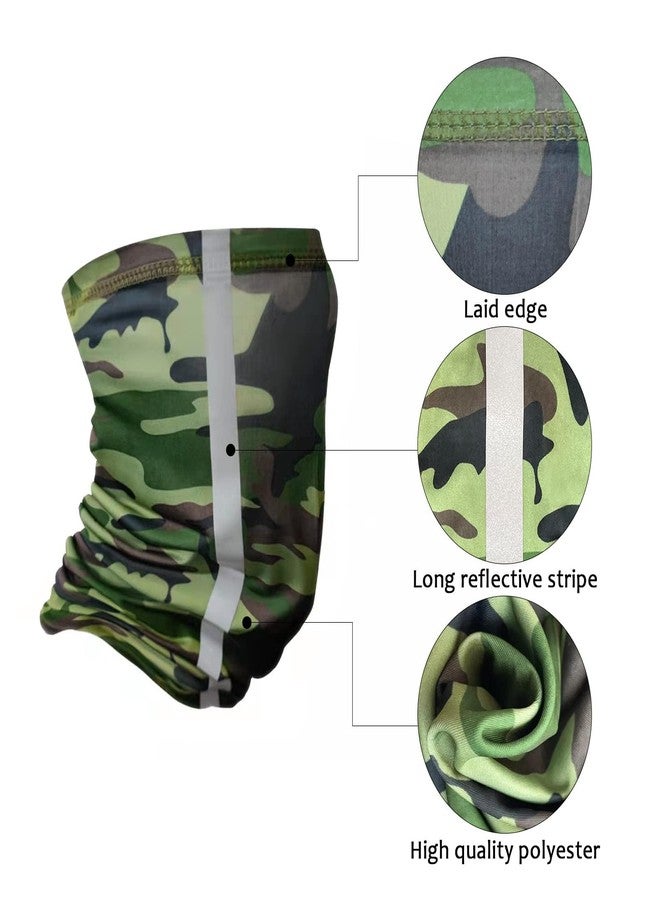 TCCFCCT Hard Hat Sun Shade, Full Brim High Visibility Hard Hat Sun Visor Neck shield and Bandana Face Scarf with Construction Arm Sleeves, Hard Hat Accessories, Hard Hat Not Included, 3 Packs, Camo - Image 3