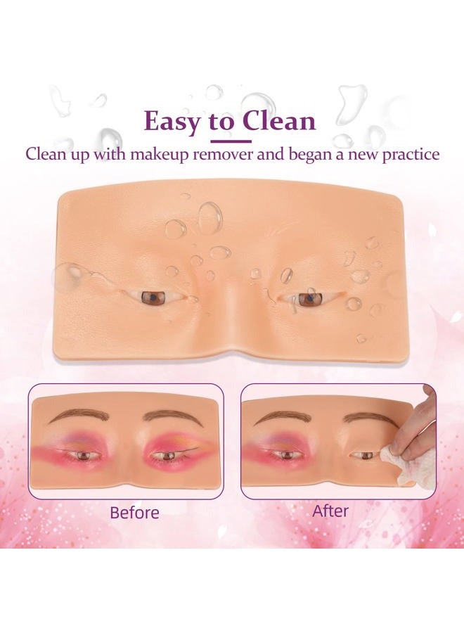 JimKing Makeup Practice Face, Makeup Practice Board, Faccial Practice Skin for Professional and Beginners, 3D Realistic Model for Eyelash Extensions, Eyeliner And Eyeshadow Face Makeup Practice - Image 3